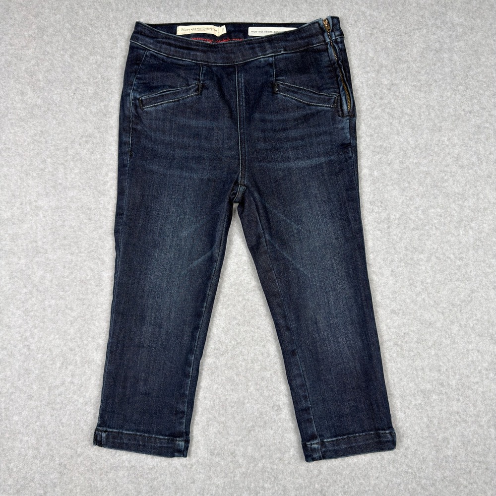 Pilcro and the Letterpress Anthropologie High Rise Denim Legging Jeans 25 Crop